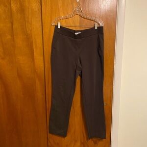 Ellen Tracy Women’s Deep Espresso Straight Leg Knit Trousers w/ Lined Pockets